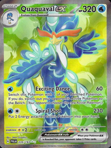 Quaquaval ex Holo Ultra Rare SV02: Paldea Evolved 235/193 NM