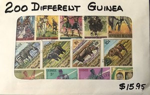 MF Guinea 200 Different Stamps 
