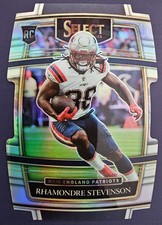 2021 Panini Select #75 Silver Prizm Rhamondre Stevenson Die-Cut Rookie Card. rookie card picture