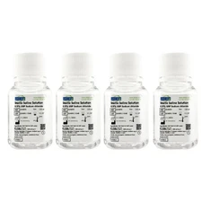 0.9% Normal Saline Solution - Sterile - Four Pack: 4x125mL (500mL Total)