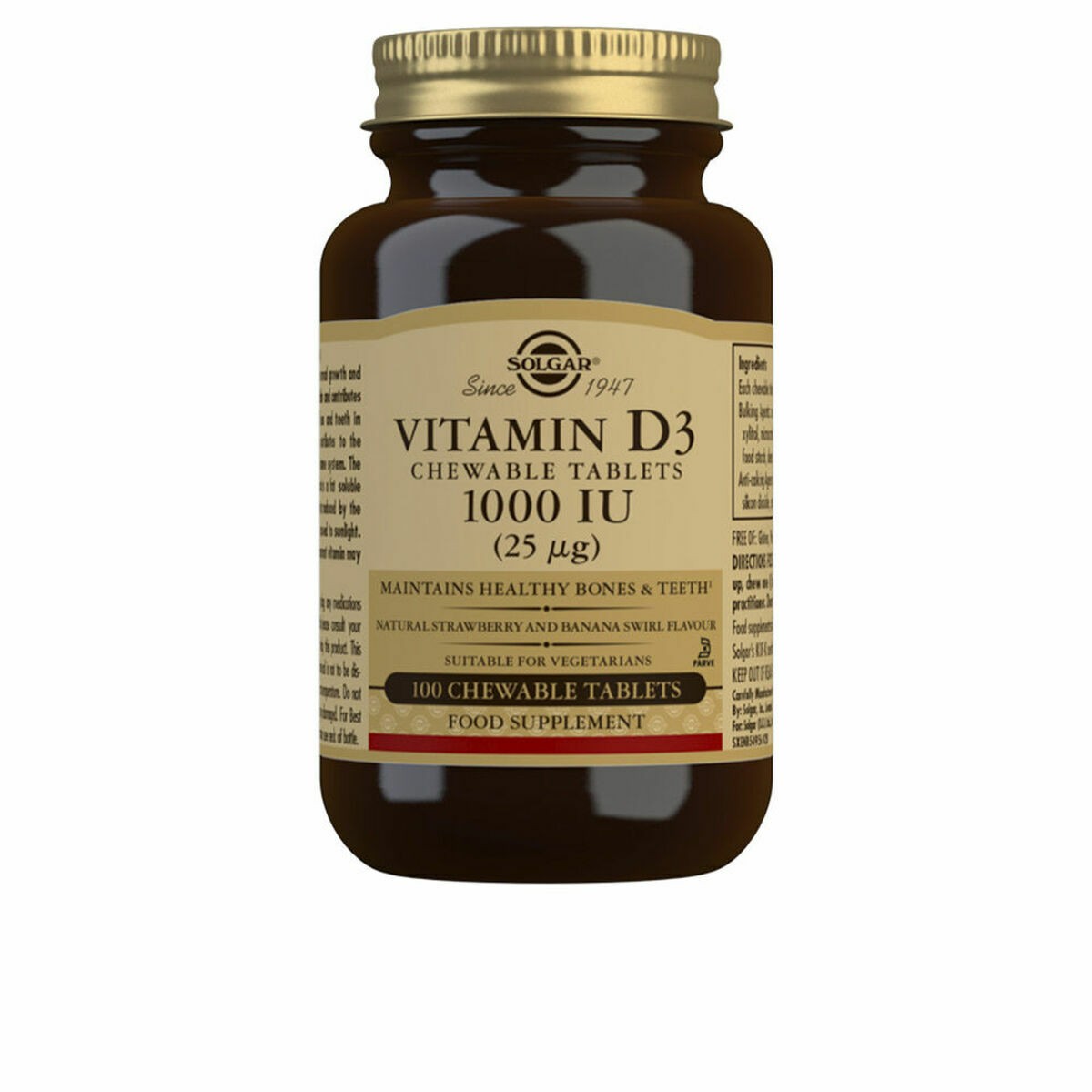 Vitamina D3 [Colecalciferolo] Solgar Vitamina Iu 100 Unità