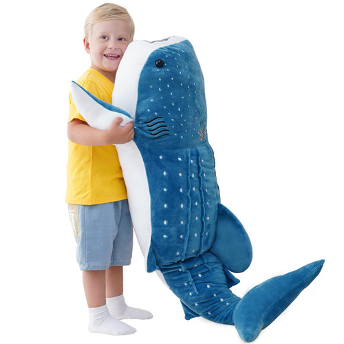 39inch Whale Shark Stuffed Animal Giant Whale Shark Plush Pillow Toy Realisti...