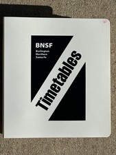 1st BNSF System Timetable complete set in binder August 1, 1996 1st BNSF System Timetable complete set in binder August 1, 1996