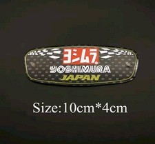 YOSHIMURA JAPAN 3D HEATPROOF EXHAUST BADGE STICKER GRAPHIC DECAL METAL 100x40MM