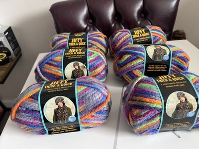 Lion Brand Lot of 6 Jiffy Thick and Quick Yarn # 209 Cascade Mountains Same Dye