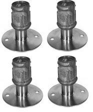 AmGood Stainless Steel Flanged Feet for Stainless Steel 1-5/8" O.D. Tubing