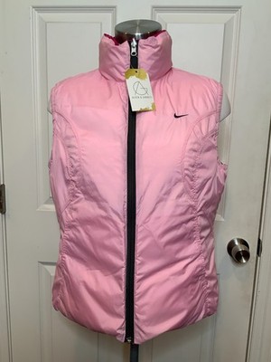 Nike Pink Reversible Zip-Up Puffer Vest , Size Large