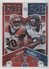 2018 Donruss Elite Face to Face Red 6/99 AJ Green Jalen Ramsey #F2F-13 yj7