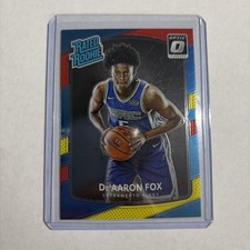 2017-18 Donruss Optic De'Aaron Fox 2017-18 Optic red and yellow #196 Kings Spurs