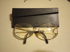 Christian Dior 2842 49 Oval Eyeglass Frames Gold  Black Made Austria 58 17 VTG