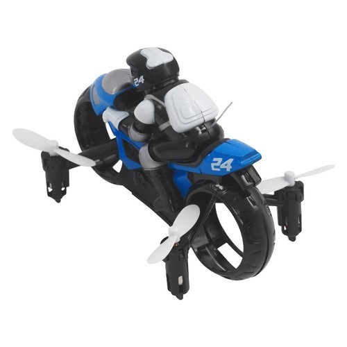 Telecomando Moto Giocattolo per Bambini Adulti 2 in 1 RC Moto Volante&Drone - Foto 10 di 18