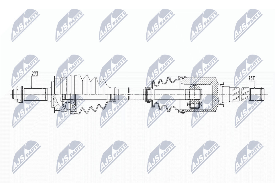 N.T.Y. NPW-SB-027.NTY Drive Shaft for SUBARU