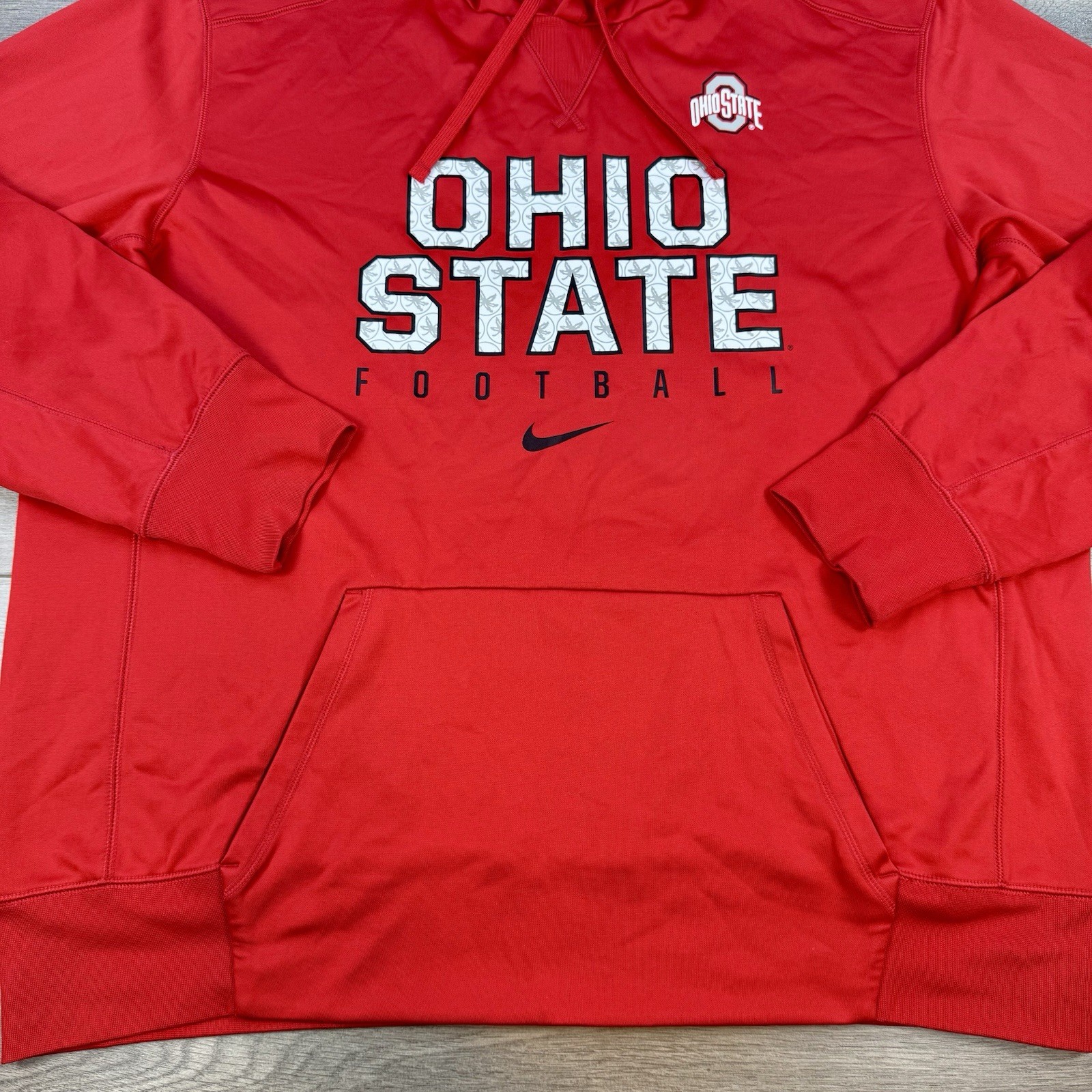 Ohio State University Buckeyes Football Nike Therma-Fit Fleece Hoodie Men's XXL thumbnail 8