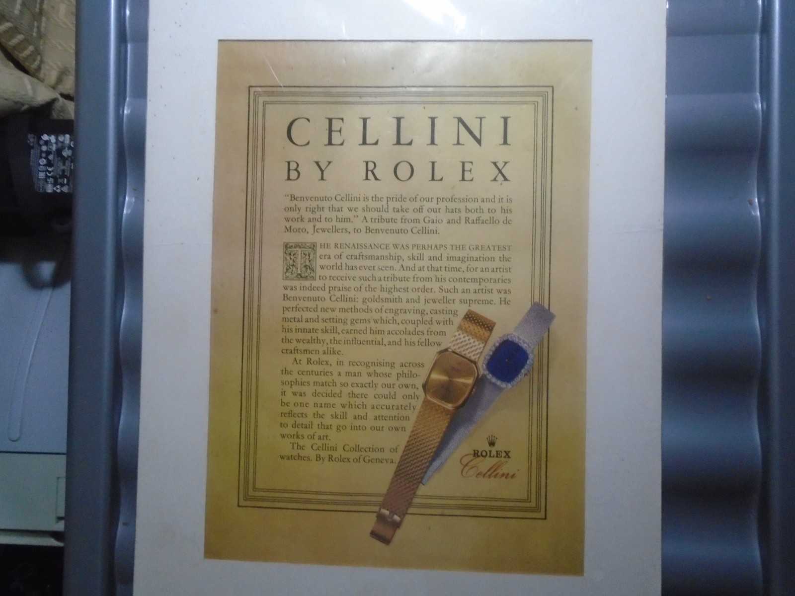 Poster Vintage Rolex Gold Cellini da Incorniciare