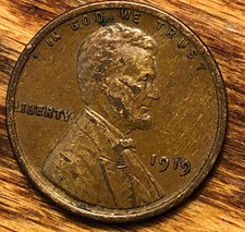 1919 Lincoln Grano Centesimo Migliore Striscia Legno Grana Impropria Lega Mix Errore