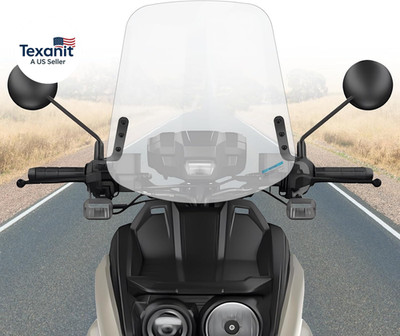 Scooter Windshield with Hardware for Yamaha Zuma 125 YW125 2009-2021 ABA-32S06-0