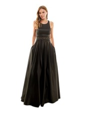 CITY STUDIO Womens Dress Black Crisscross Back Tulle Lined Juniors 3