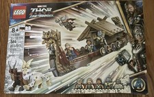 LEGO Marvel Thor Love and Thunder Goat Boat 76208, 564pcs, Thor, Valkyrie, Korg…