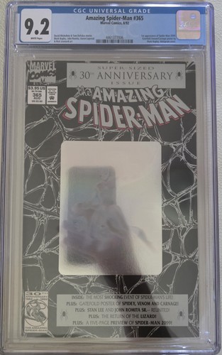Amazing Spider-Man #365 Hologram Cover 1st Appearance Of Spider Man 2099 CGC 9.2