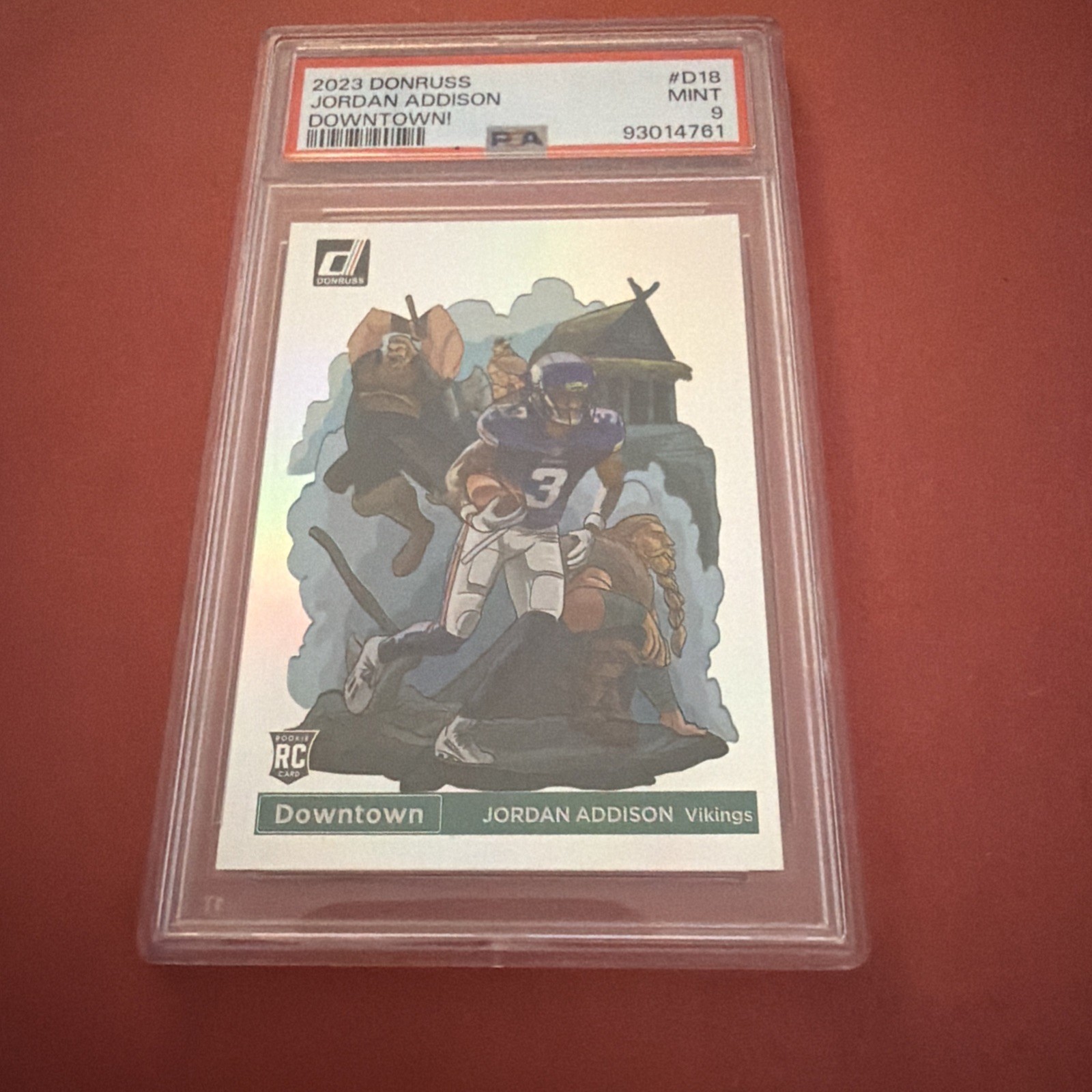 2023 Panini Donruss Jordan Addison Rookie Downtown PSA MINT 9 RC