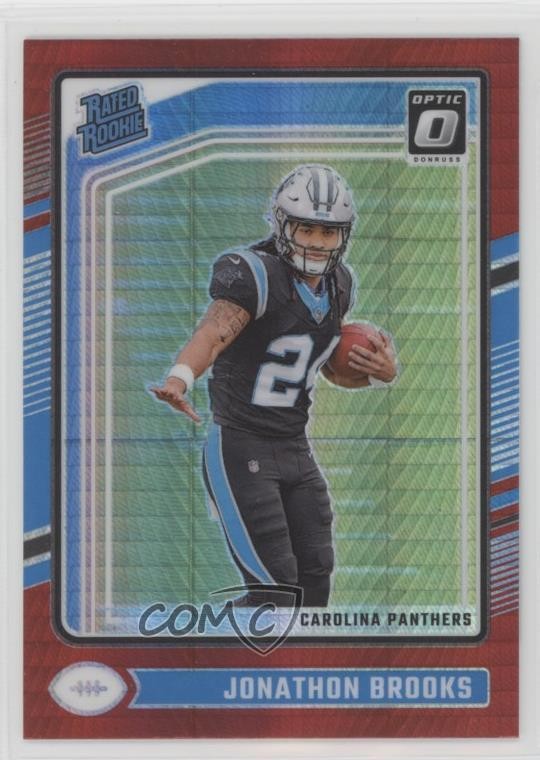 2024 Panini Donruss Optic Rated Rookie Red Hyper Prizm Jonathon Brooks #258 1k0s