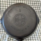 Griswold Cast Iron Skillet No.8 Large Block Logo, EPU 704 Z Vintage Restored