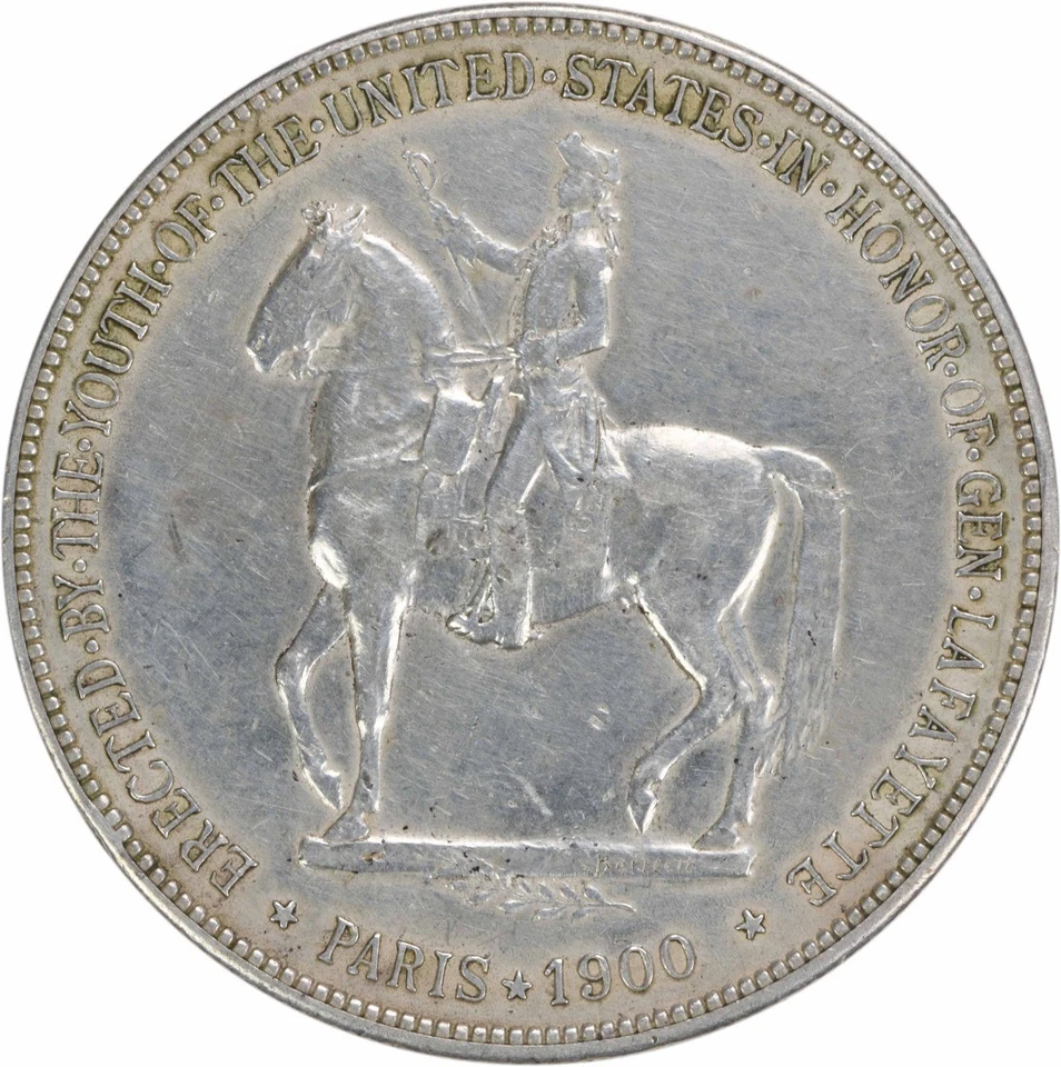 1900 Lafayette Commemorative Silver Dollar EF Uncertified #218 - Image 2 of 2