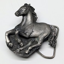 Vintage Rare 1978 Bergamot Brass Works Horse Belt Buckle USA