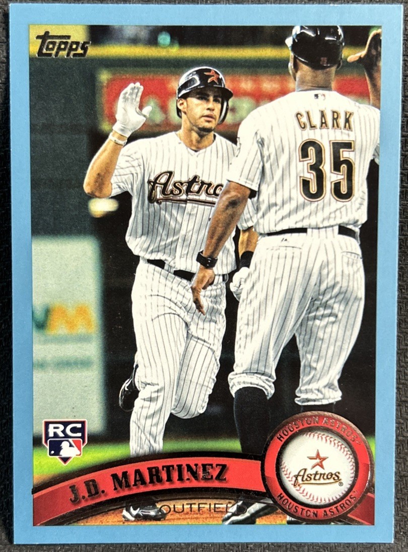 2011 Topps Update Wal-Mart J.D. Martinez Rookie Card Blue Border #US186