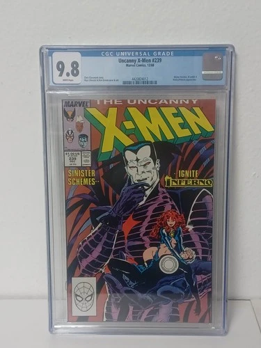 UNCANNY X-MEN #239 (Marvel Comics, 1988) CGC Graded 9.8  ~SINISTER ~WHITE Pages