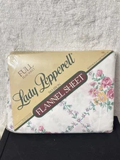 BRAND NEW Vintage Lady Pepperell Flannel Floral Full  Sheet NIP Floral Print
