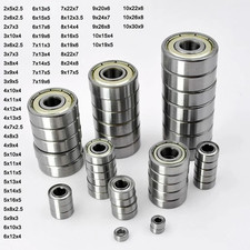 Image of 10pcs Small Bearings Inner Diameter 2mm 3mm 4mm 5mm 6mm 7mm 8mm 9mm 10mm 3x7x3 5