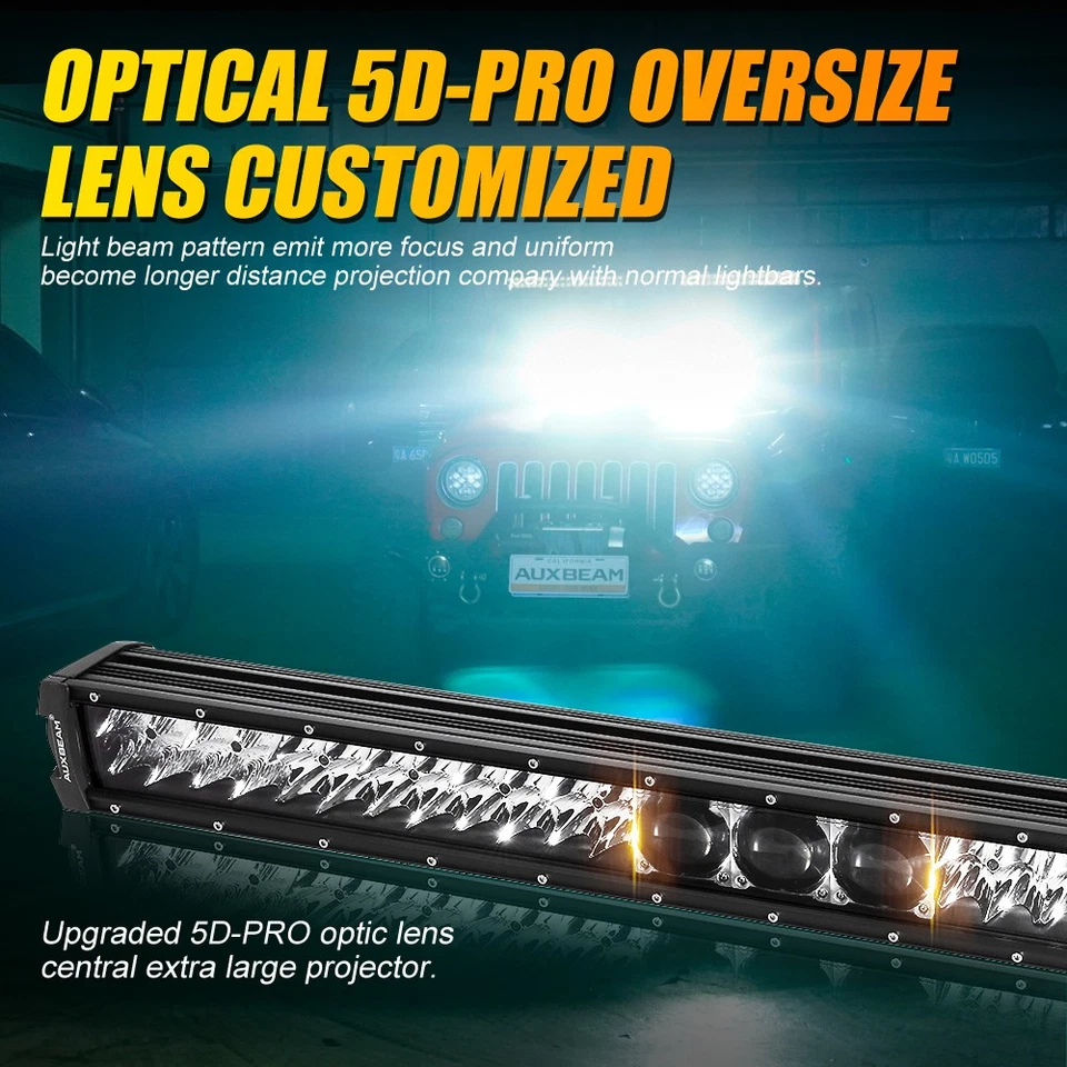 AUXBEAM 5D-PRO 32" LED Light Bar Combo Kit For Dodge Ram 1500 2500 3500 Bumper Foto 4 de 4