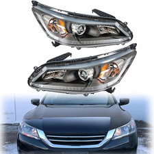 Driver  Passenger Side Black Housing Projector Headlamps Assembly Replacement f