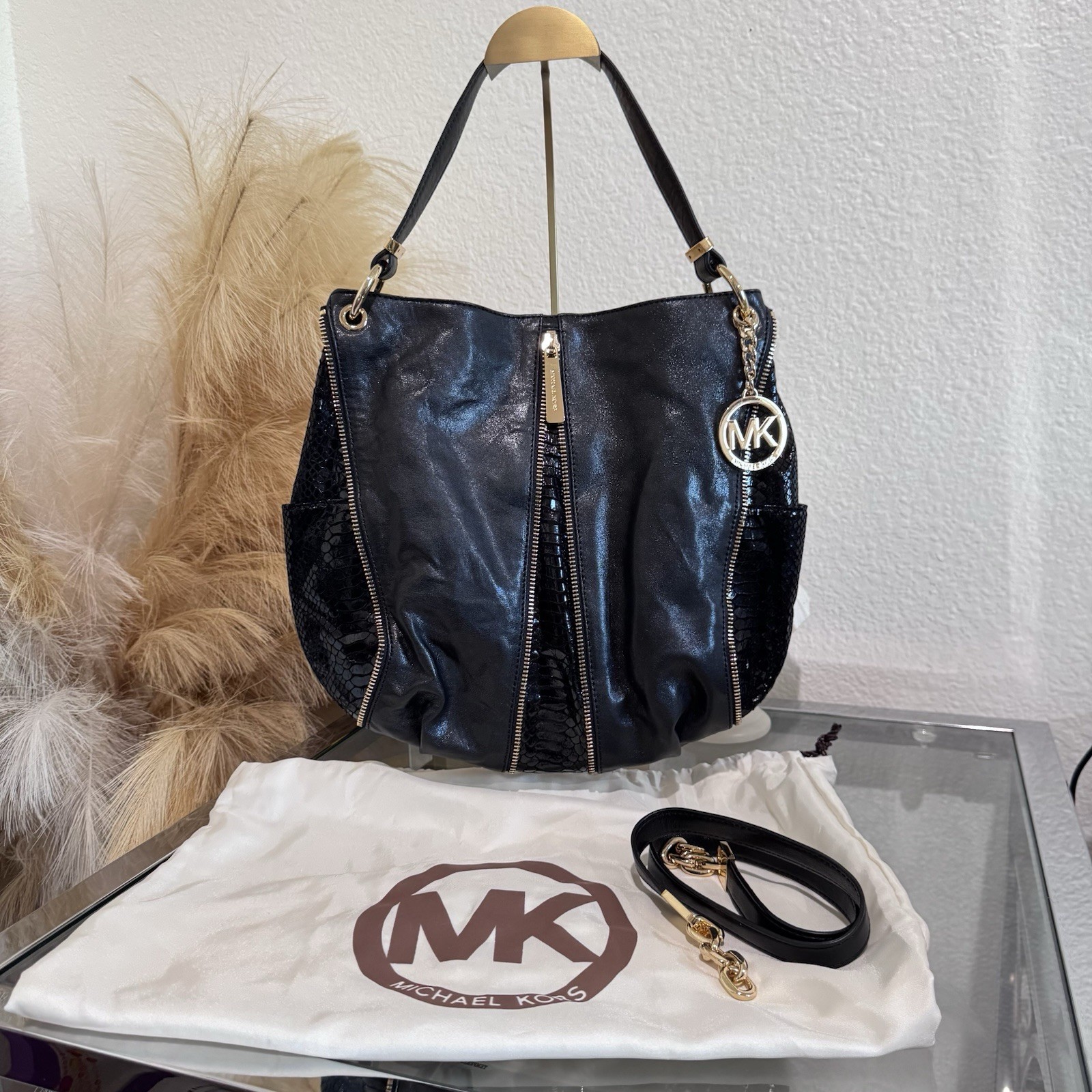 MICHAEL Michael Kors Newman Small Python-Embossed… - image 2