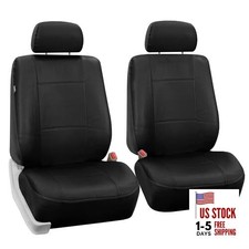 PU Leather Car Seat Covers for Low Back Seat with Removable Black Front Set