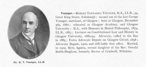 Robert Tannahill Younger of Great King Street, Edinburgh - Antique Print 1904