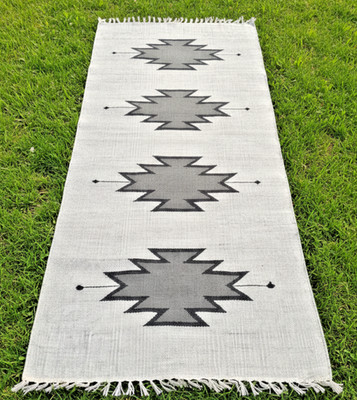 Southwest Navajo Kilim Wool Rug Native American Tribal Aztec Hallway Runner 3x8
