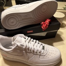 Nike Air Force 1 x Supreme Low Box Logo - White for Sale