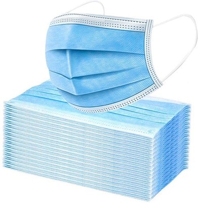 Disposable Face Masks Blue 3 Ply Earloop Protective Breathable Mouth Cover  