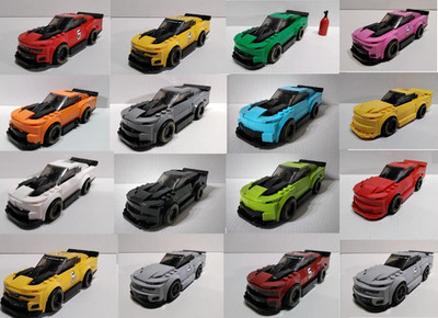 Custom Colors Chevrolet Camaro ZL1 - This is a modified LEGO 75891 Speed Champio