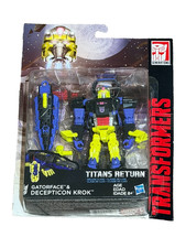 2016 Transformers Titans Return Deluxe Class Figure GATORFACE & DECEPTICON KROK