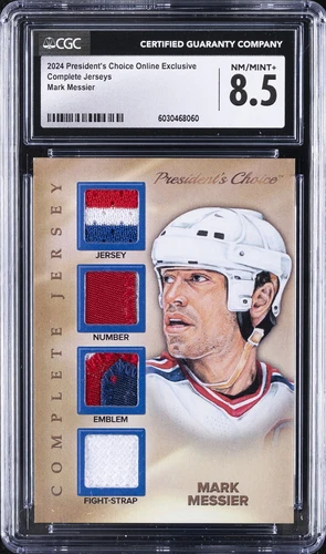 2024 PRESIDENT'S CHOICE ONLINE EXCLUSIVE COMPLETE JERSEY MARK MESSIER /3 CGC 8.5