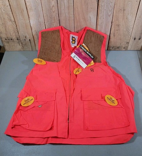 Vintage Bob Allen Hunting Vest Size Large Canvas USA Orange New With Tags