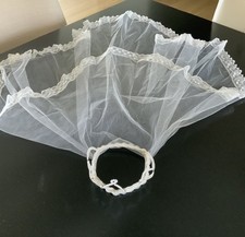 Vintage First Communion Veil 1960  s Tiara Faux Pearl