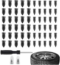 Share 60 Pcs Tire Repair Rubber Nail Screw Tire Plugs Quick Puncture for Car Tru