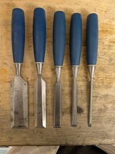 Stanley Wood Chisel Set 5 Piece Sharpened Woodworking Chisels Clean Ready To Use