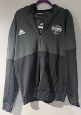 2022 NHL Global Series Adidas Aeroready Hooded Jacket Mens XL Black Gray Zip Up