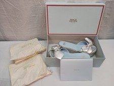 NIB Frances Valentine Platform Metal Kid Slides with Bow