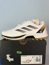 Adidas Adizero ZG Men’s Golf Shoes White/Grey/Gold UK 7.5 brand new 